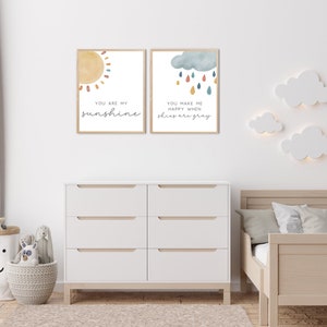 Nursery Prints, Printable Wall Art Set of 2, Digital Download Art ...