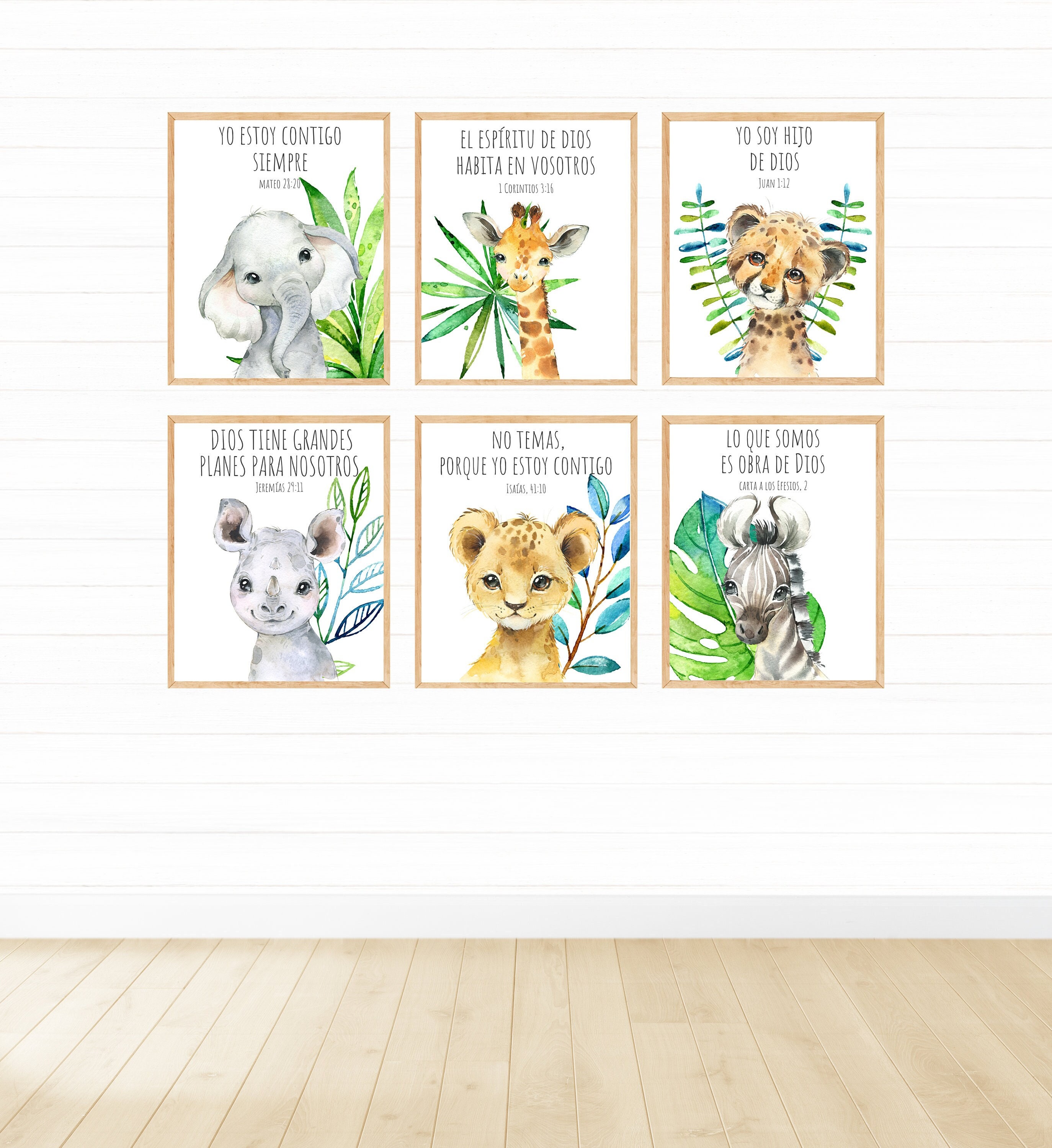 Serie de 4 Láminas Decorativas Animales A5 * La Tienda de Olivia