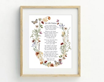 Two Little Shadows Mom Poem Printable Wall Art, Poem For Mom, Mothers Day Poem, Mother Quote, Mom Affirmations, Motherhood Poems, Mom Gift