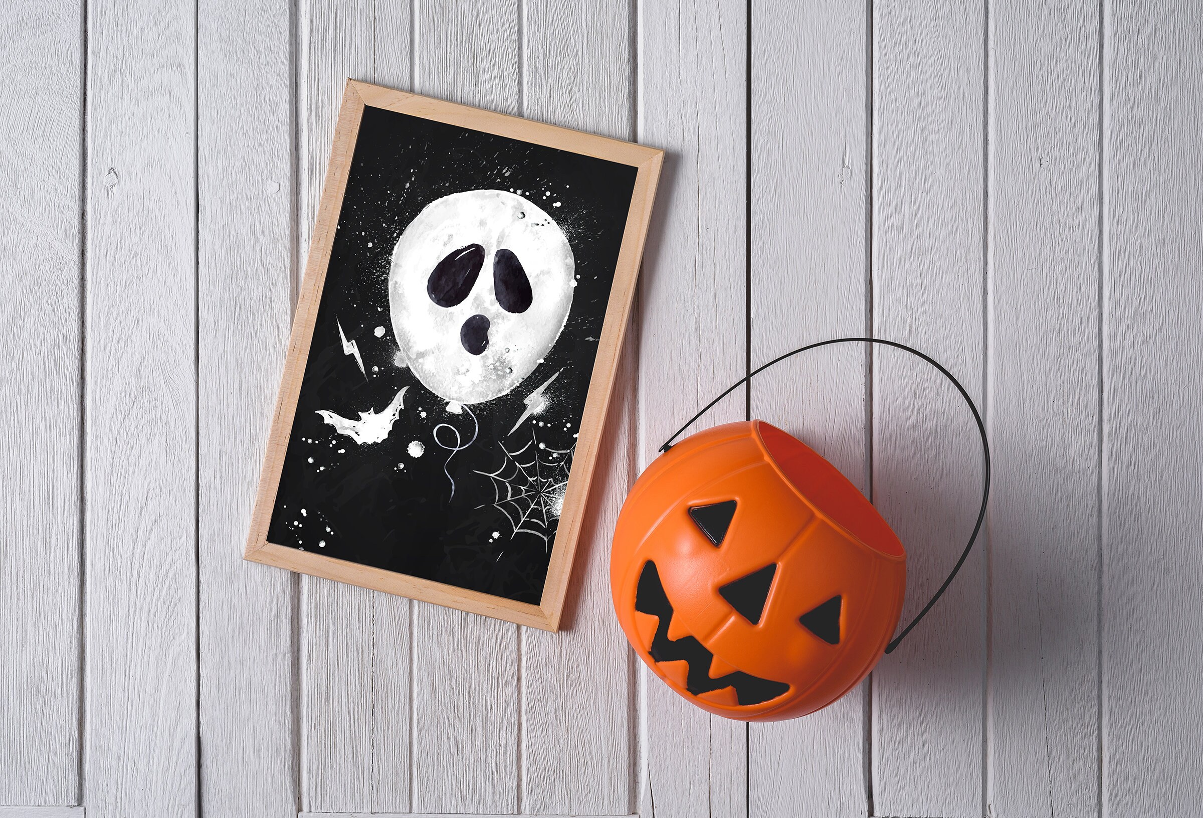 Halloween Wall Decor Digital Download Printable Wall Art Etsy