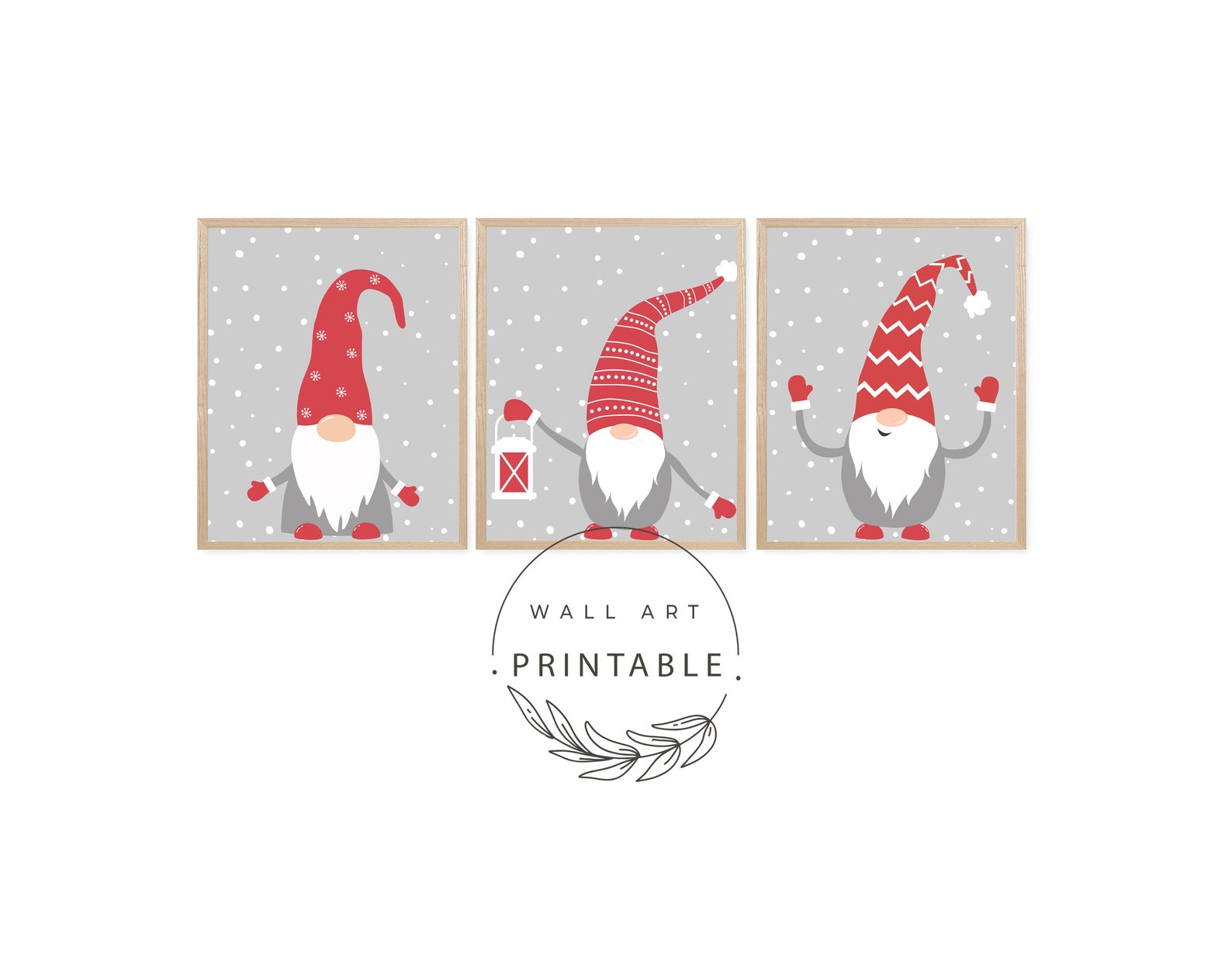Scandinavian Gnomes Wall Art Printable Wall Art Digital - Etsy
