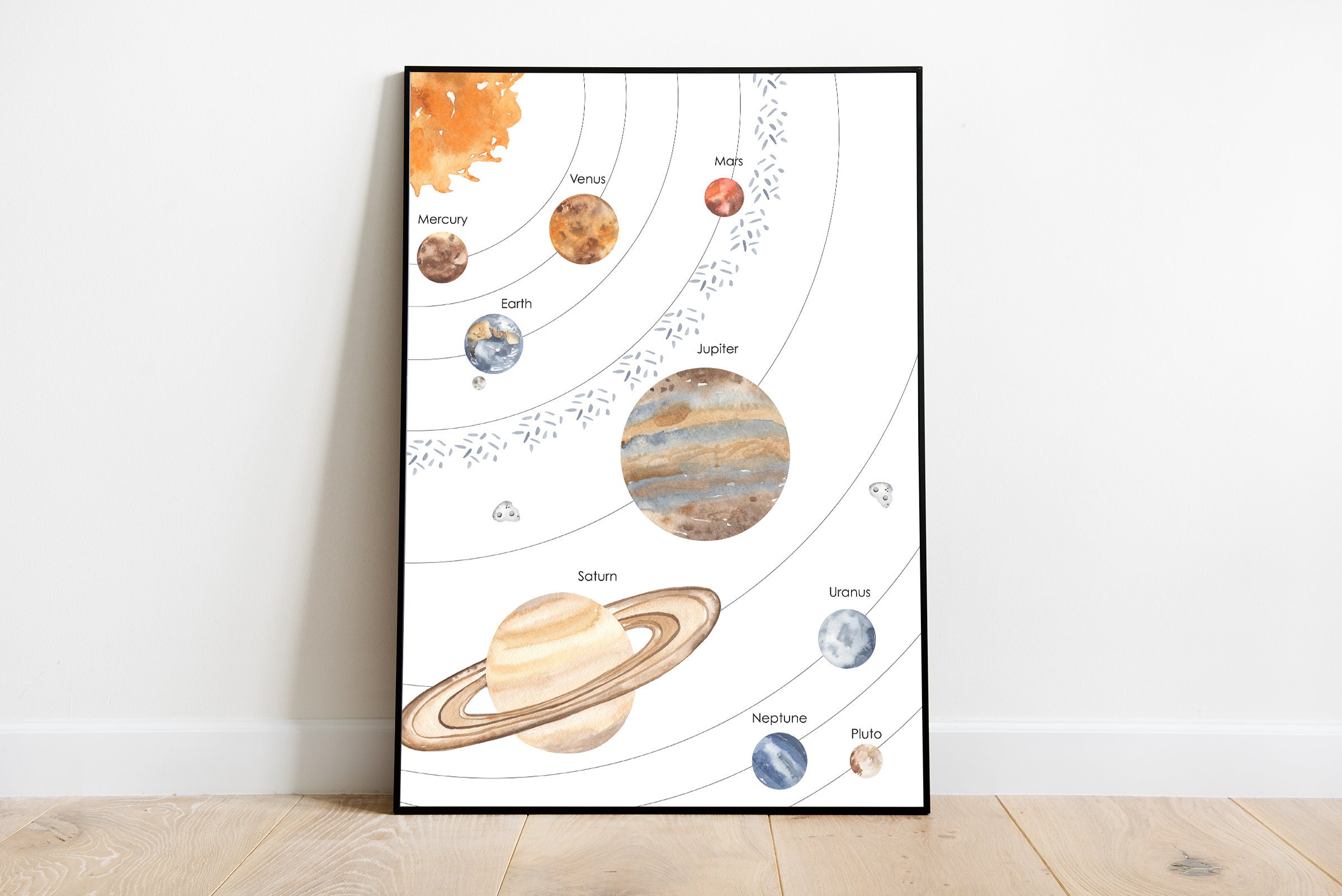 Printable Solar System Wall Art Printable Wall Art Digital | Etsy