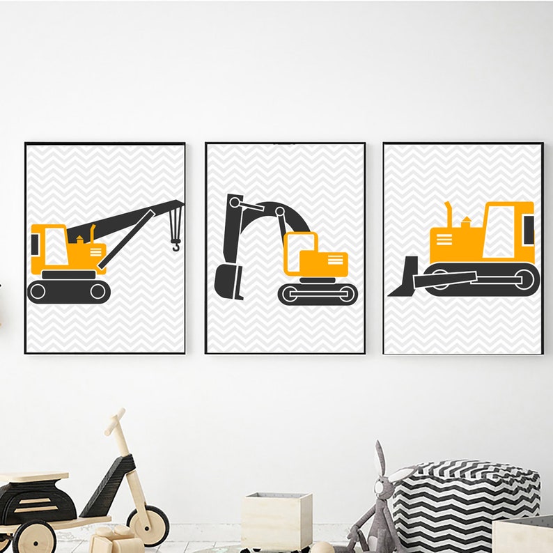 Construction Wall Art Digital Download Printable Wall Art Etsy