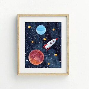 Outer Space Printable Wall Art Set of 3, Digital Download Kids Space ...