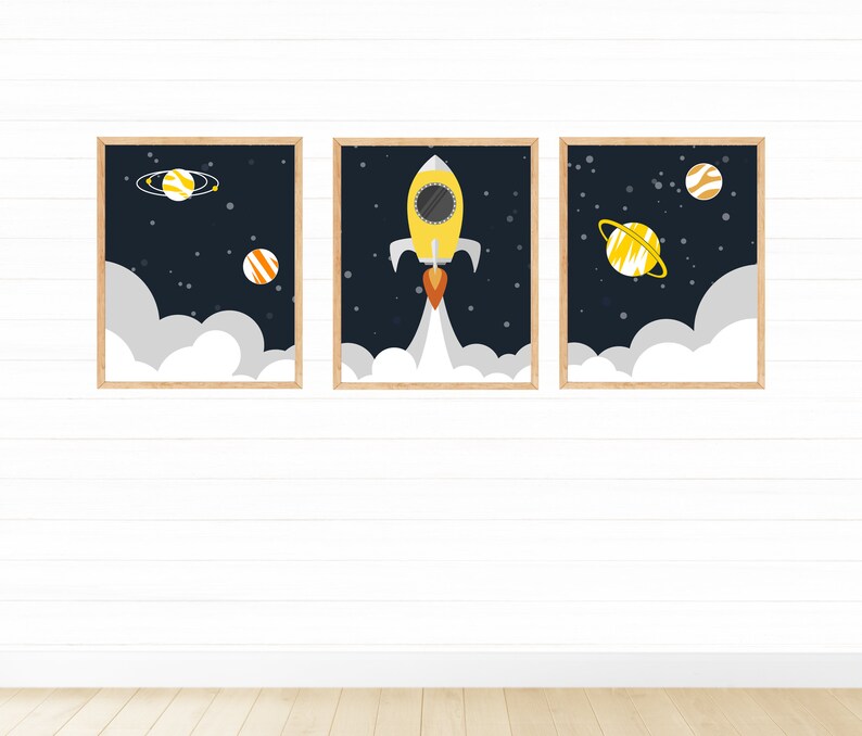 Outer Space Kids Wall Art Digital Download Space Printable | Etsy
