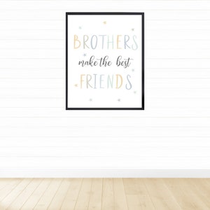 Printable Wall Art for Boys Bedroom Decor, Digital Download, Brothers ...