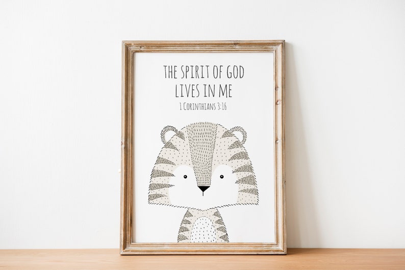 Bible Verse Printable Wall Art for Kids Room Decor Digital | Etsy