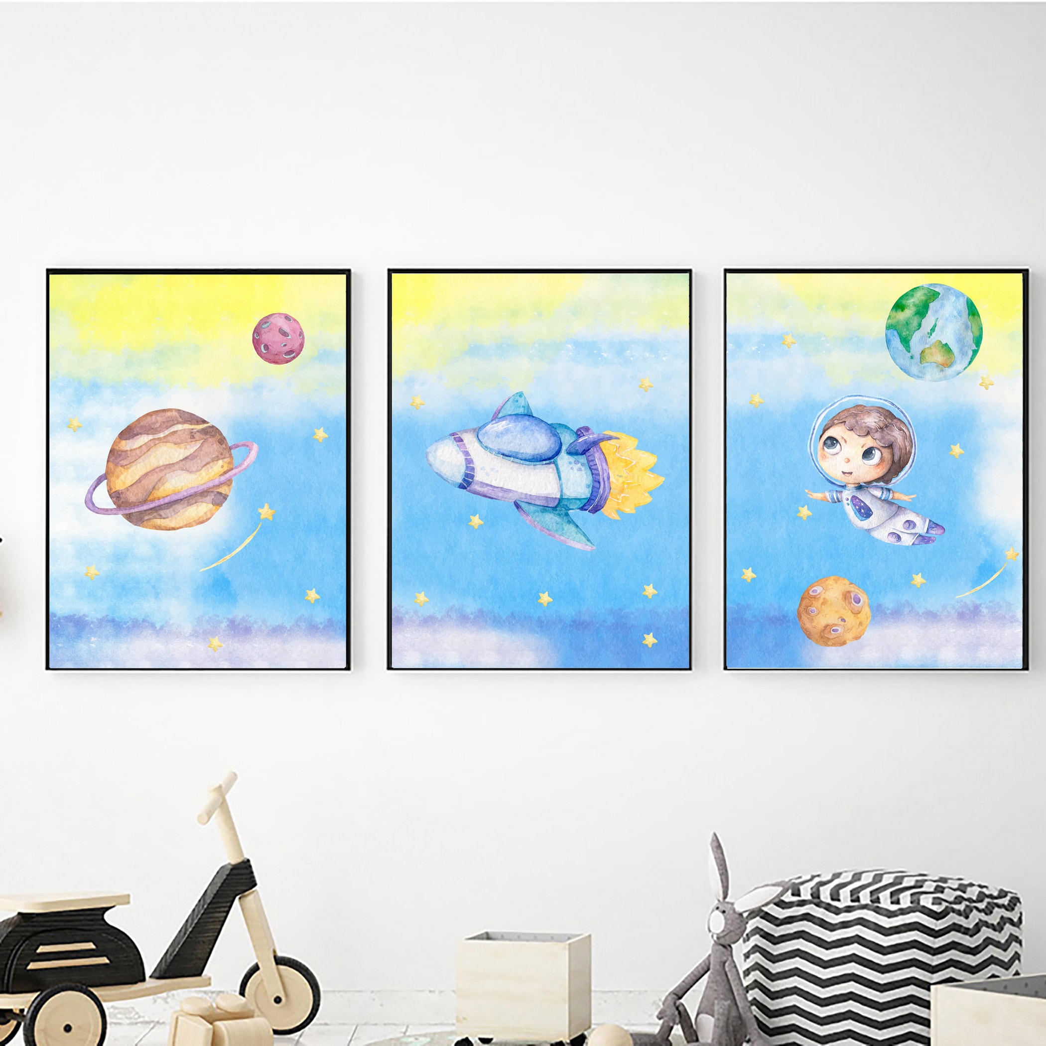 Outer Space Wall Art for Nursery Decor Digital Download Etsy