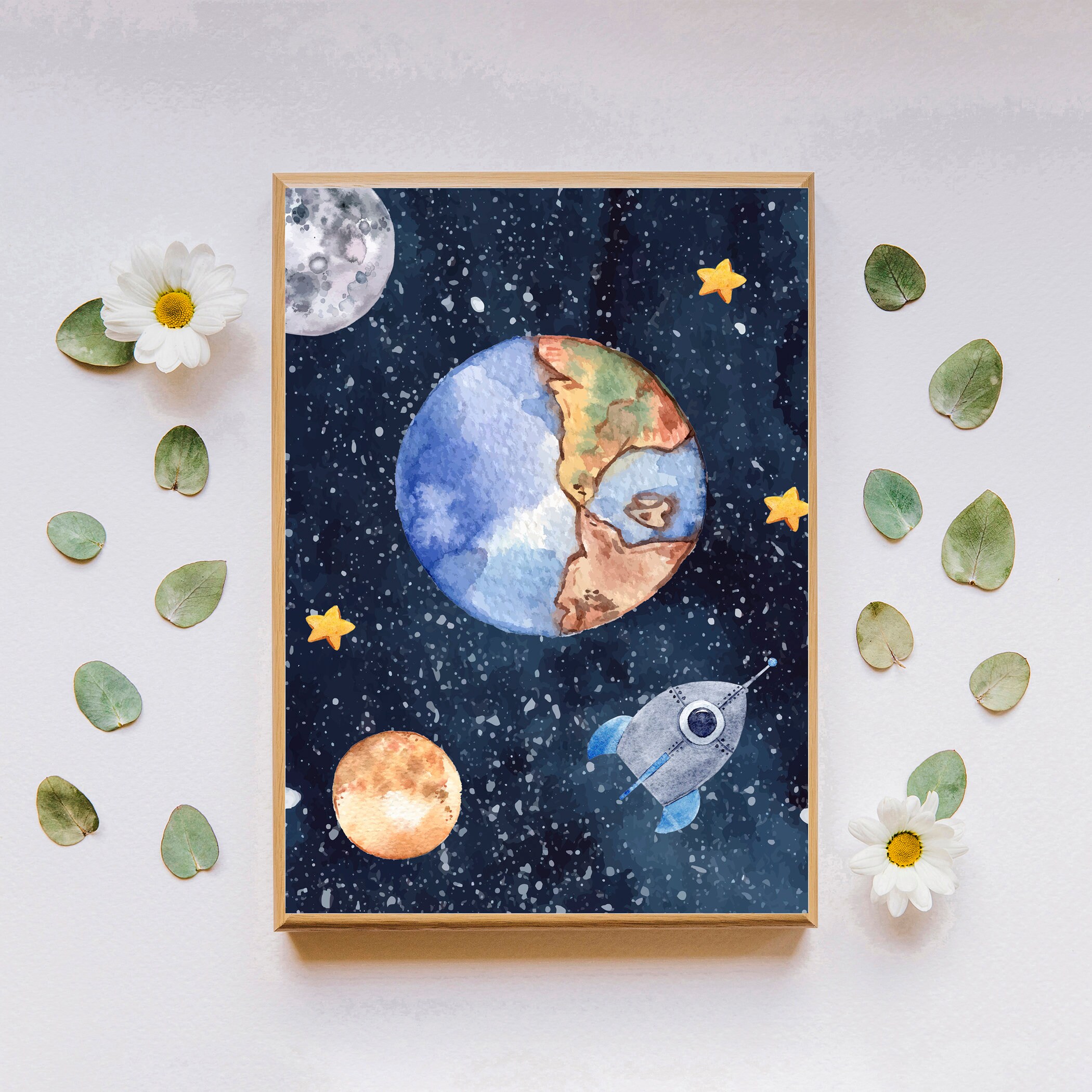 Set of 6 Outer Space Wall Art Digital Download Printable Wall | Etsy