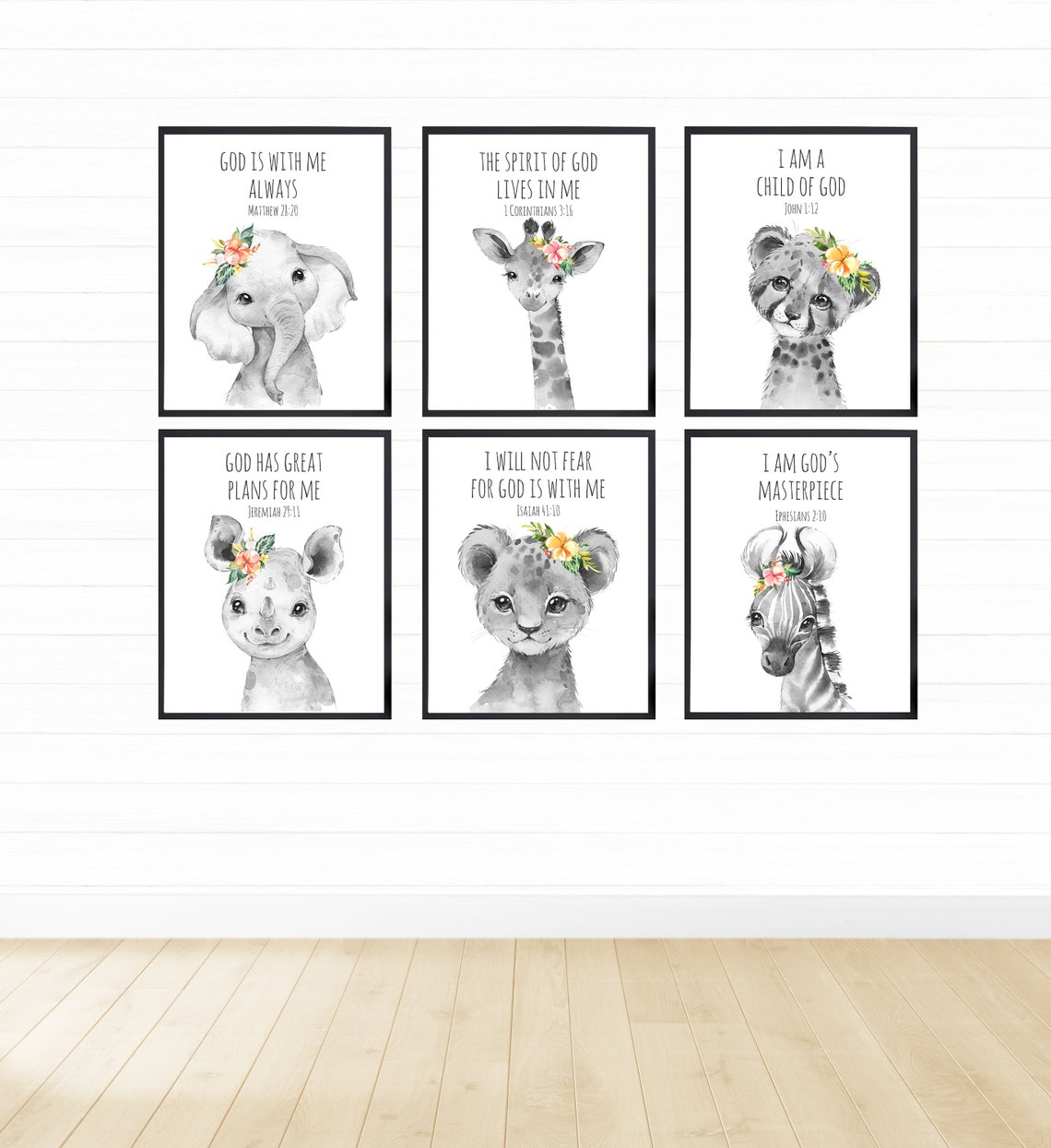 Black and White Animals Printable Wall Art Digital Download - Etsy