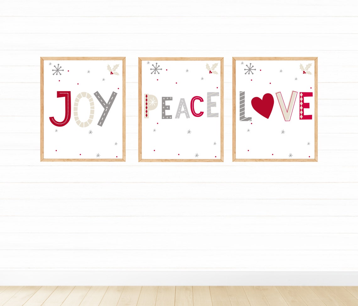 Christmas Home Decor Printable Wall Art Digital Download - Etsy