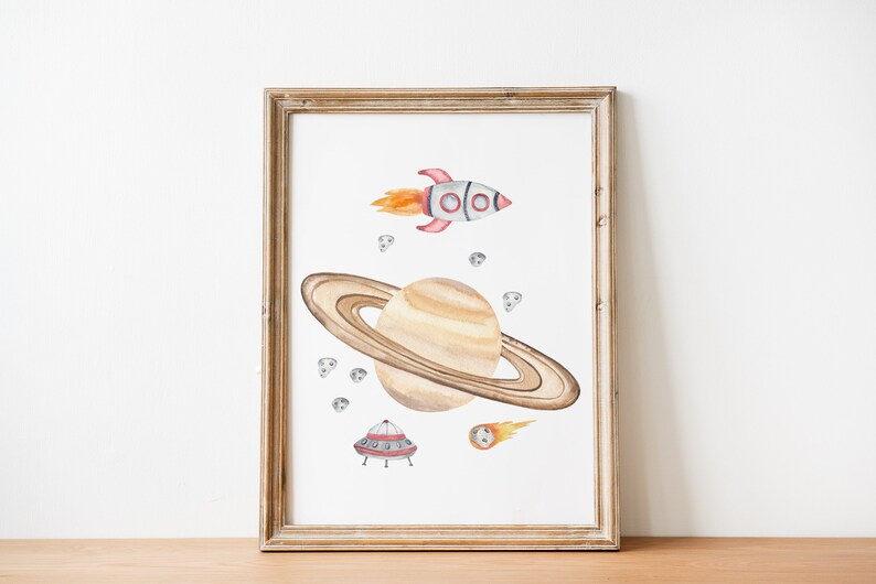 Outer Space Printable Wall Art, Digital Download, Space Poster, Space