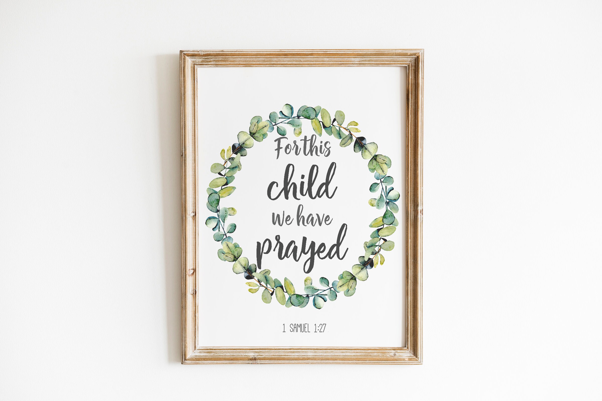 Bible Verse Print for Baby Nursery Decor Digital Download Etsy