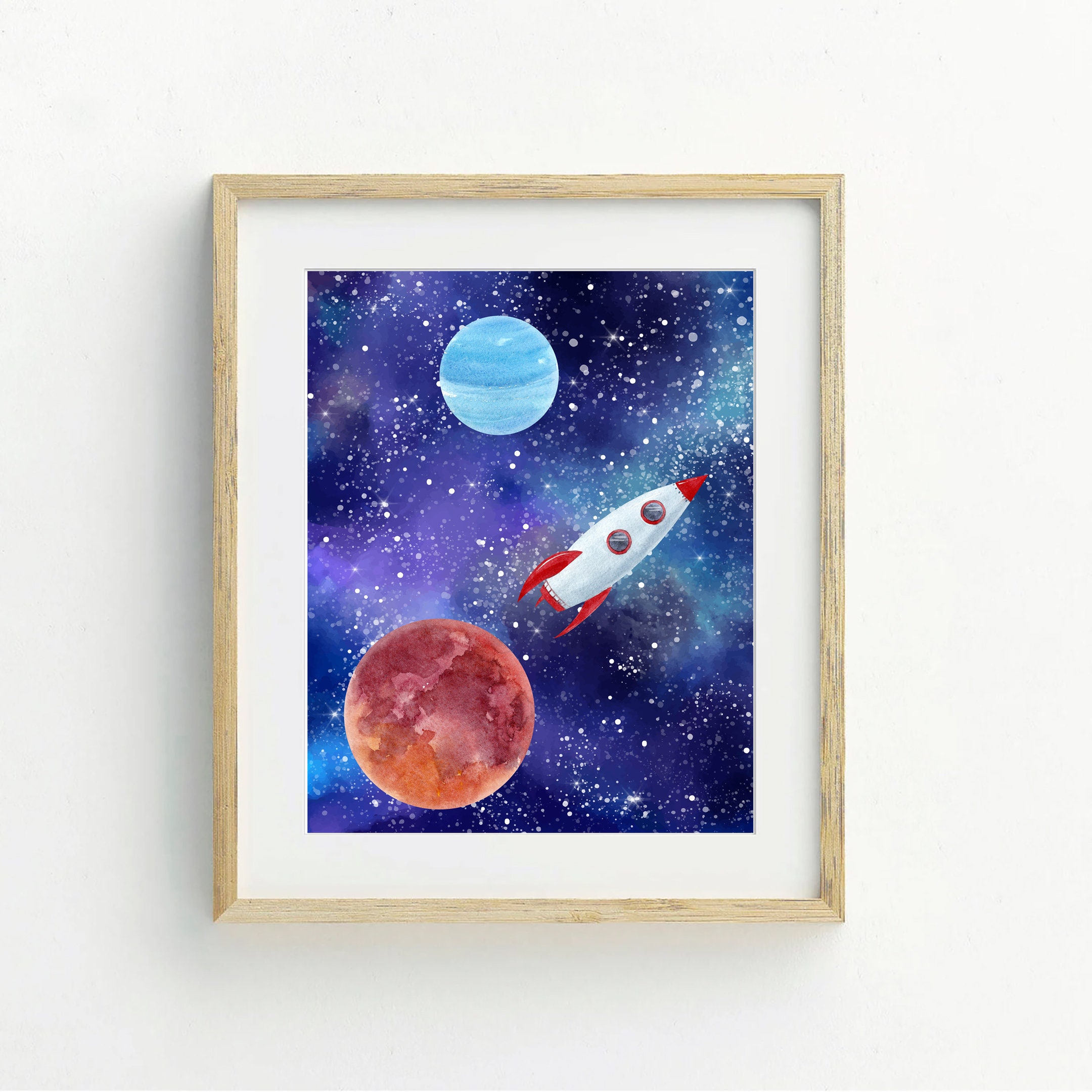 Printable Outer Space Nursery Wall Art Prints: Planets, Rocket ...