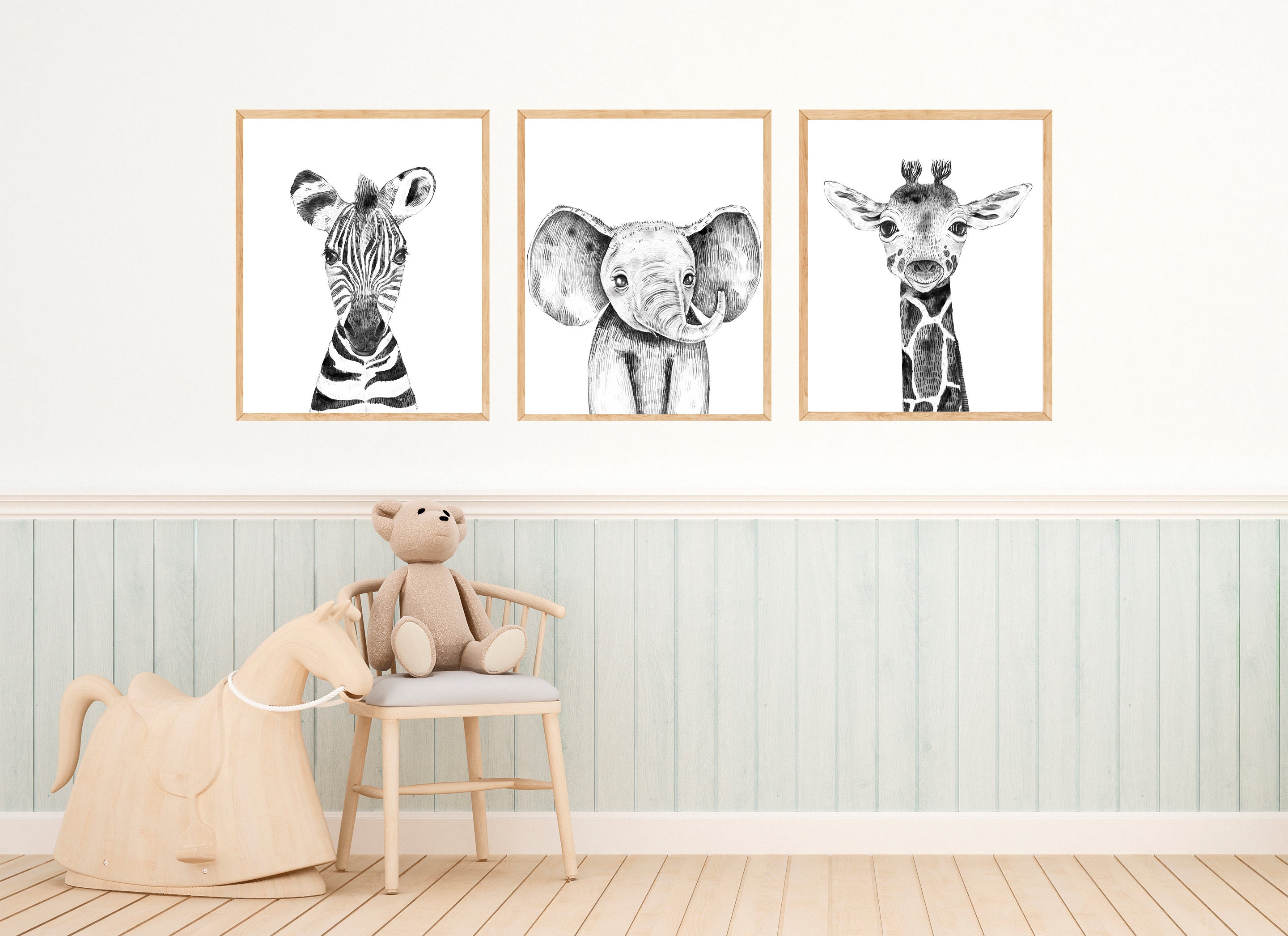 Safari Animals Printable Wall Art Digital Download Safari Etsy