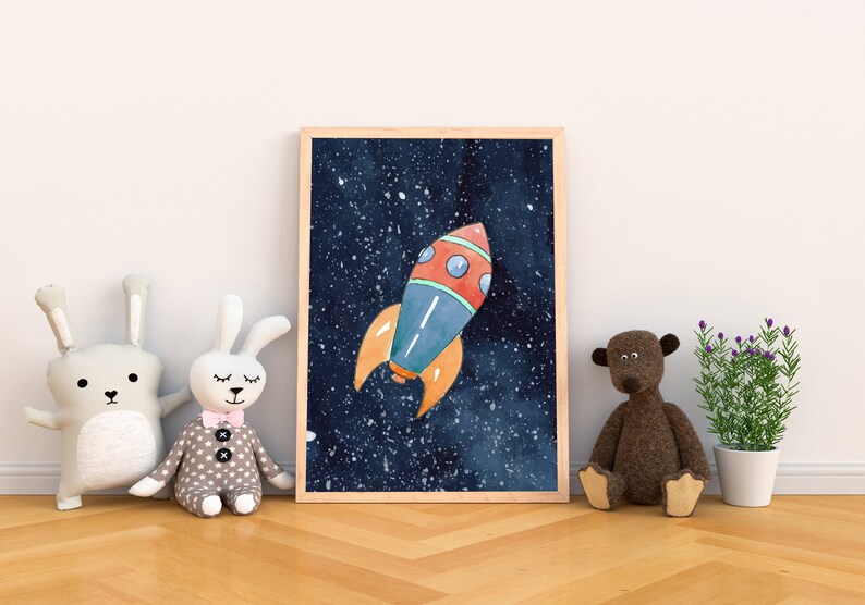 Outer Space Wall Art Digital Download Space Nursery Etsy