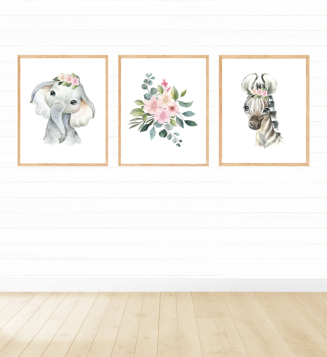 Safari Printable Wall Art Set Digital Download Nursery Etsy