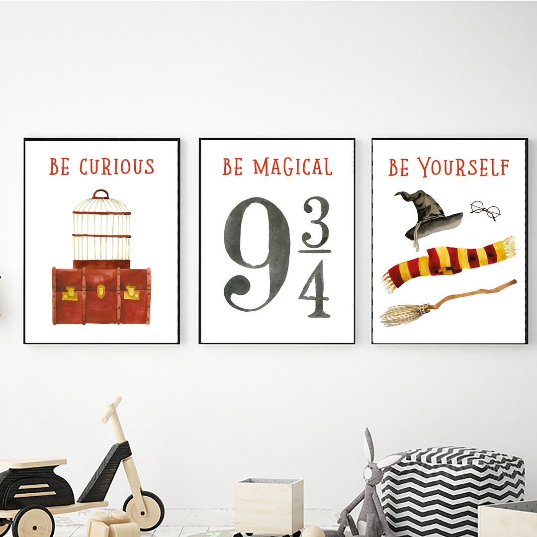 Wizard Poster, Printable Wall Art, Digital Download, Wizarding Nursery ...