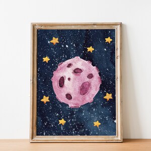 Outer Space Printable Wall Art Set for Girls Digital - Etsy