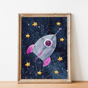 Outer Space Printable Wall Art Set for Girls Digital - Etsy
