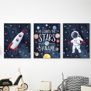 Space Printable Wall Art for Kids, Digital Download, Nursery Decor, Outer Space Prints, Space Wall Art, Outer Space Decor, Kids Room Decor