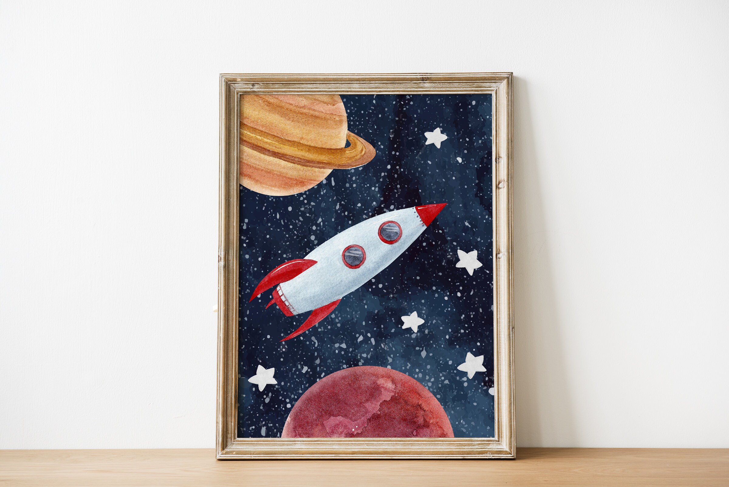 Space Themed Printable Wall Art for Kids Room Decor Digital | Etsy