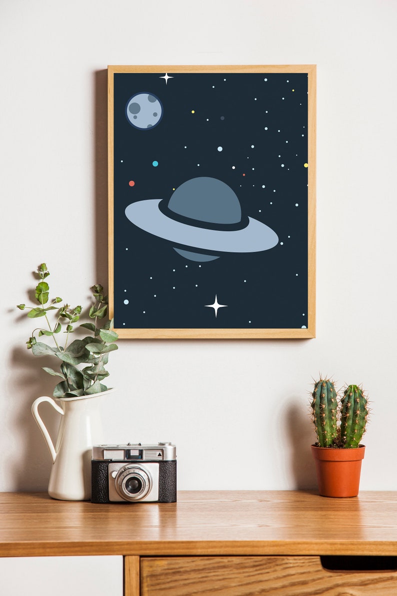Outer Space Wall Art Digital Download Printable Wall Art Etsy