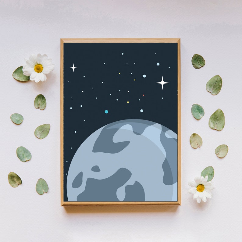 Outer Space Wall Art Digital Download Printable Wall Art Etsy