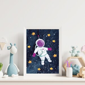 Outer Space Printable Wall Art Set for Girls Digital - Etsy