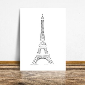 Printable Eiffel Tower Print Digital Download Printable Wall - Etsy