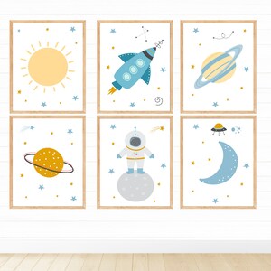 Space Wall Art Set for Boys Room Decor, Digital Download, Outer Space ...