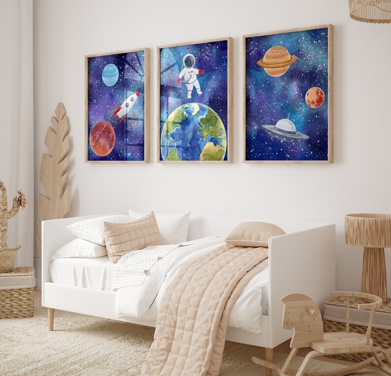 Printable Outer Space Nursery Wall Art Prints: Planets, Rocket ...