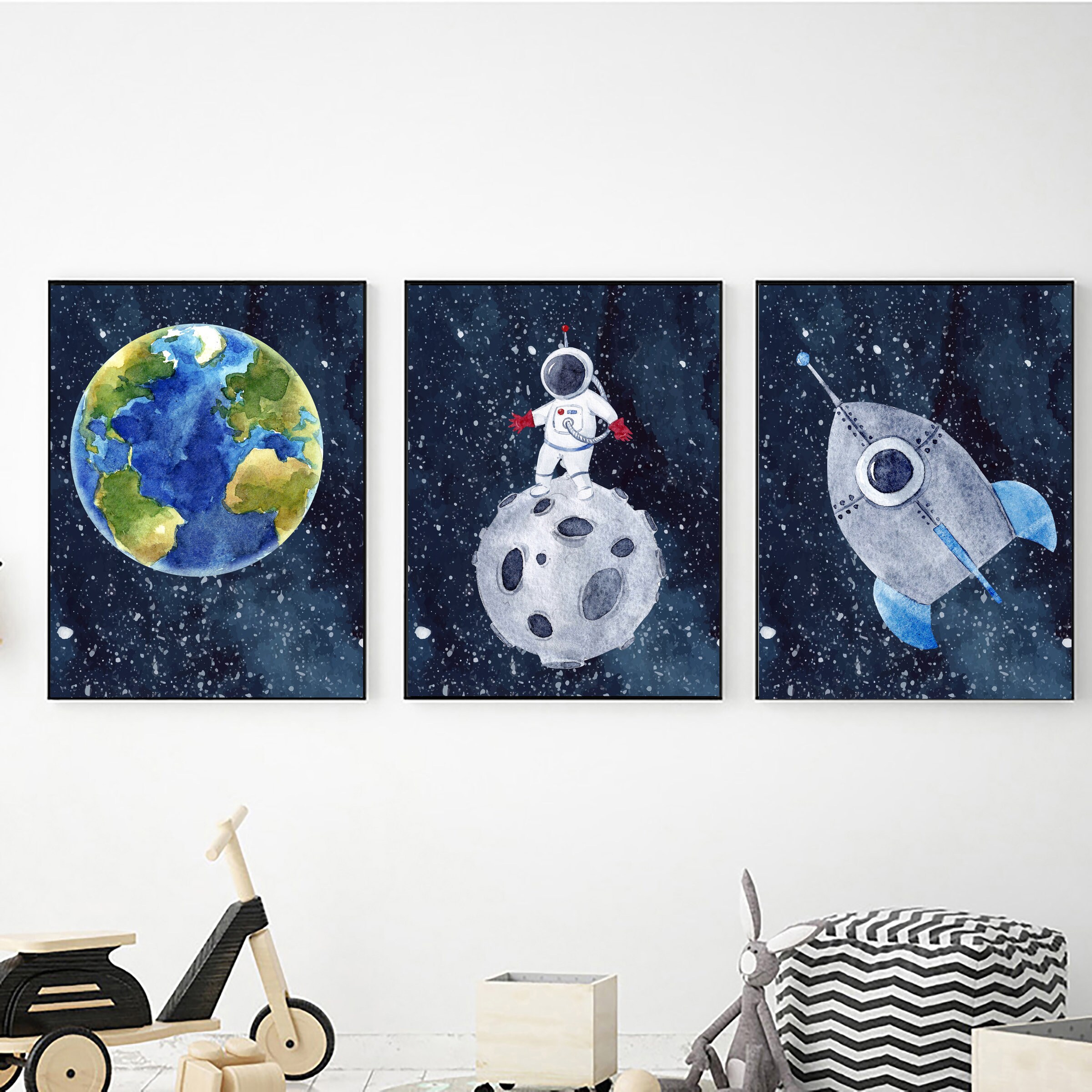 Space Kids Wall Art Digital Download Printable Wall Art Etsy