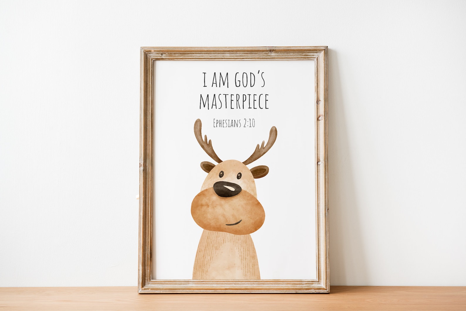 Woodland Animals With Bible Verse Printable Wall Art Digital | Etsy