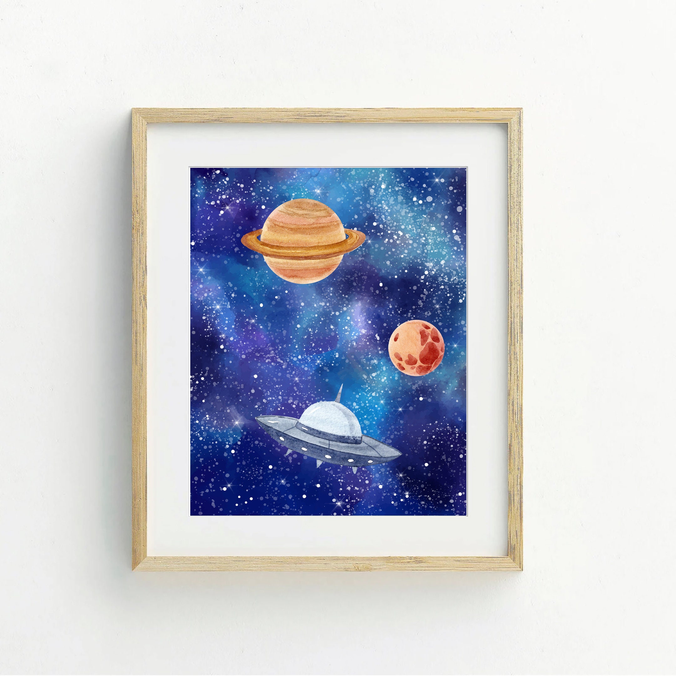 Printable Outer Space Nursery Wall Art Prints: Planets, Rocket ...
