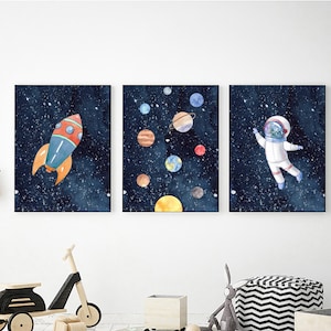 Outer Space Wall Art, Printable Wall Art, Space Themed Nursery, Space Prints, Space Bedroom Wall Decor, Solar System Art, Outer Space Decor