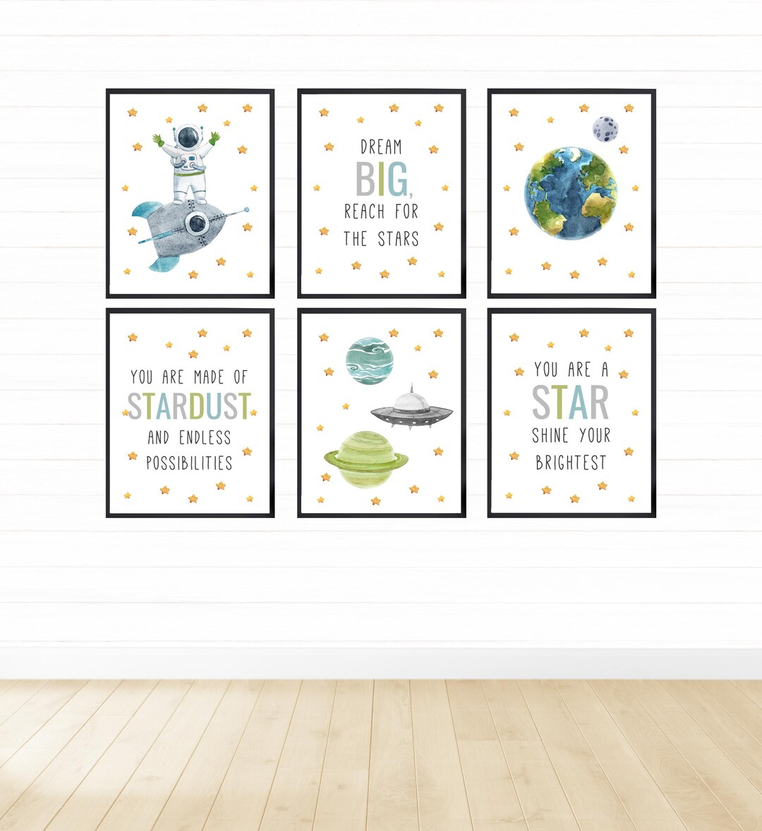 Outer Space Printable Wall Art Set, Digital Download Space Themed ...