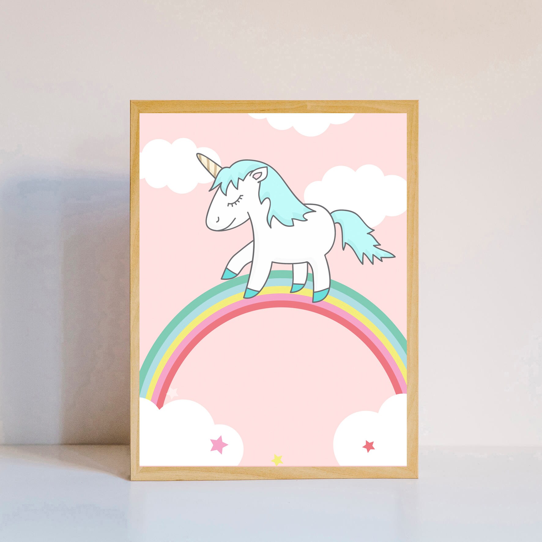 Unicorn Wall Art Set Digital Download Printable Wall Art Etsy