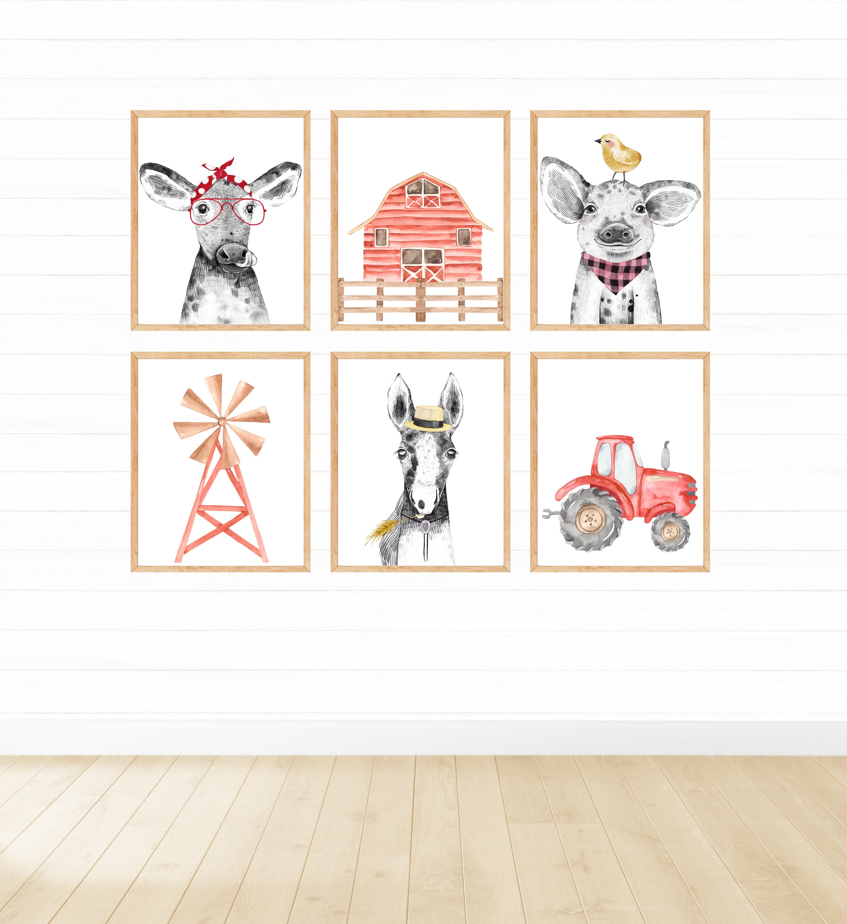 Farm Animal Nursery Prints for Nursery Decor Digital Etsy