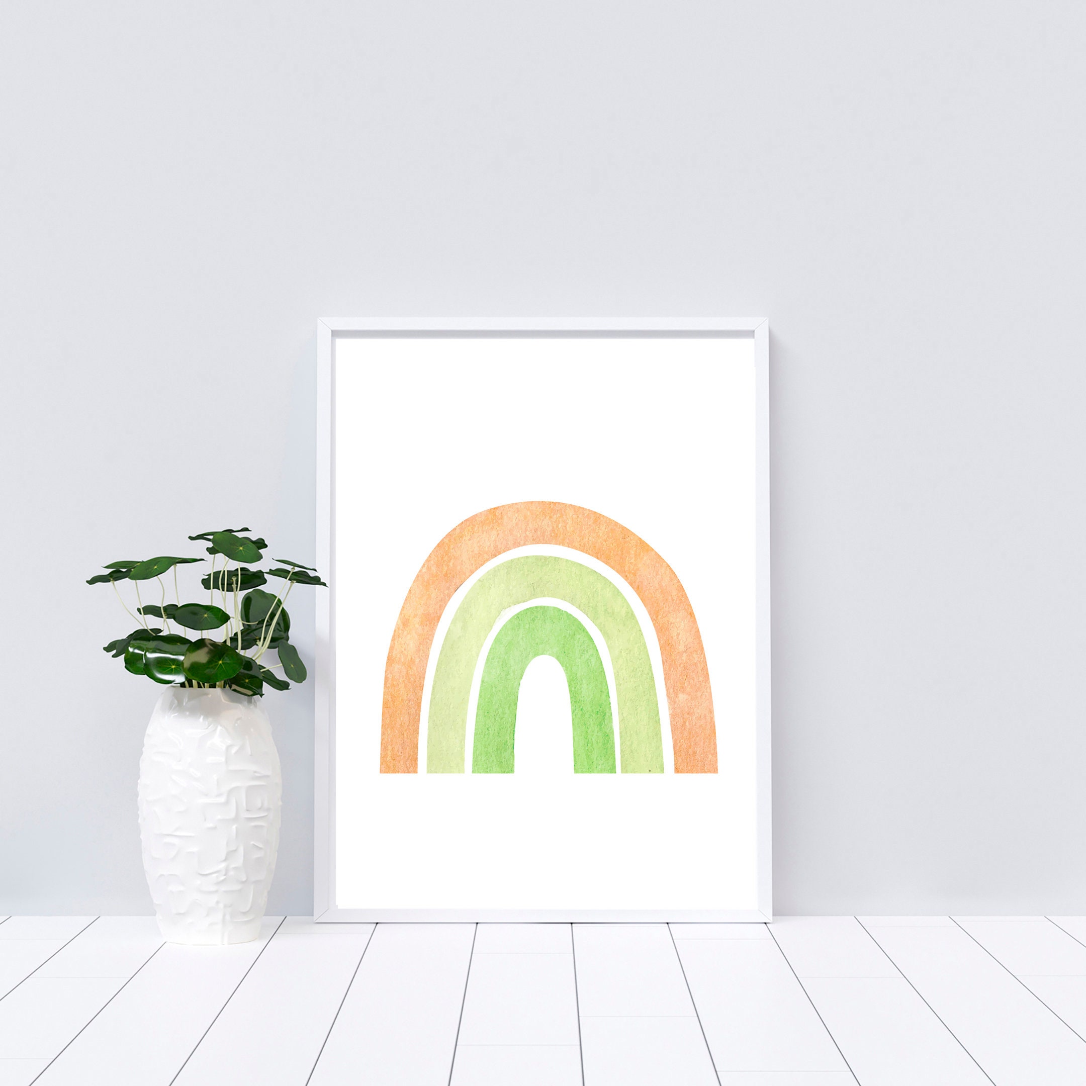 Rainbow Wall Art Digital Download Printable Wall Art Pastel Etsy