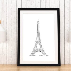 Printable Eiffel Tower Print Digital Download Printable Wall - Etsy