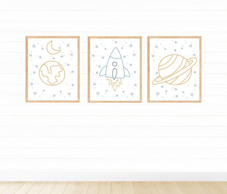 Space Wall Art Digital Download Printable Wall Art Nursery Etsy