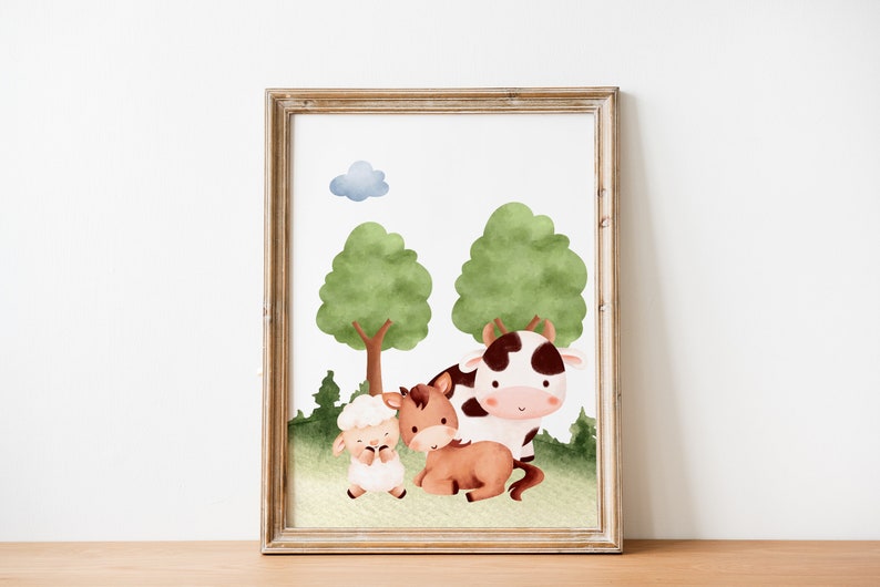 Farm Animal Printable Wall Art Digital Download Farm Wall - Etsy