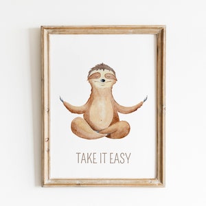Sloth Printable Wall Art, Digital Download, Sloth Prints, Nursery ...