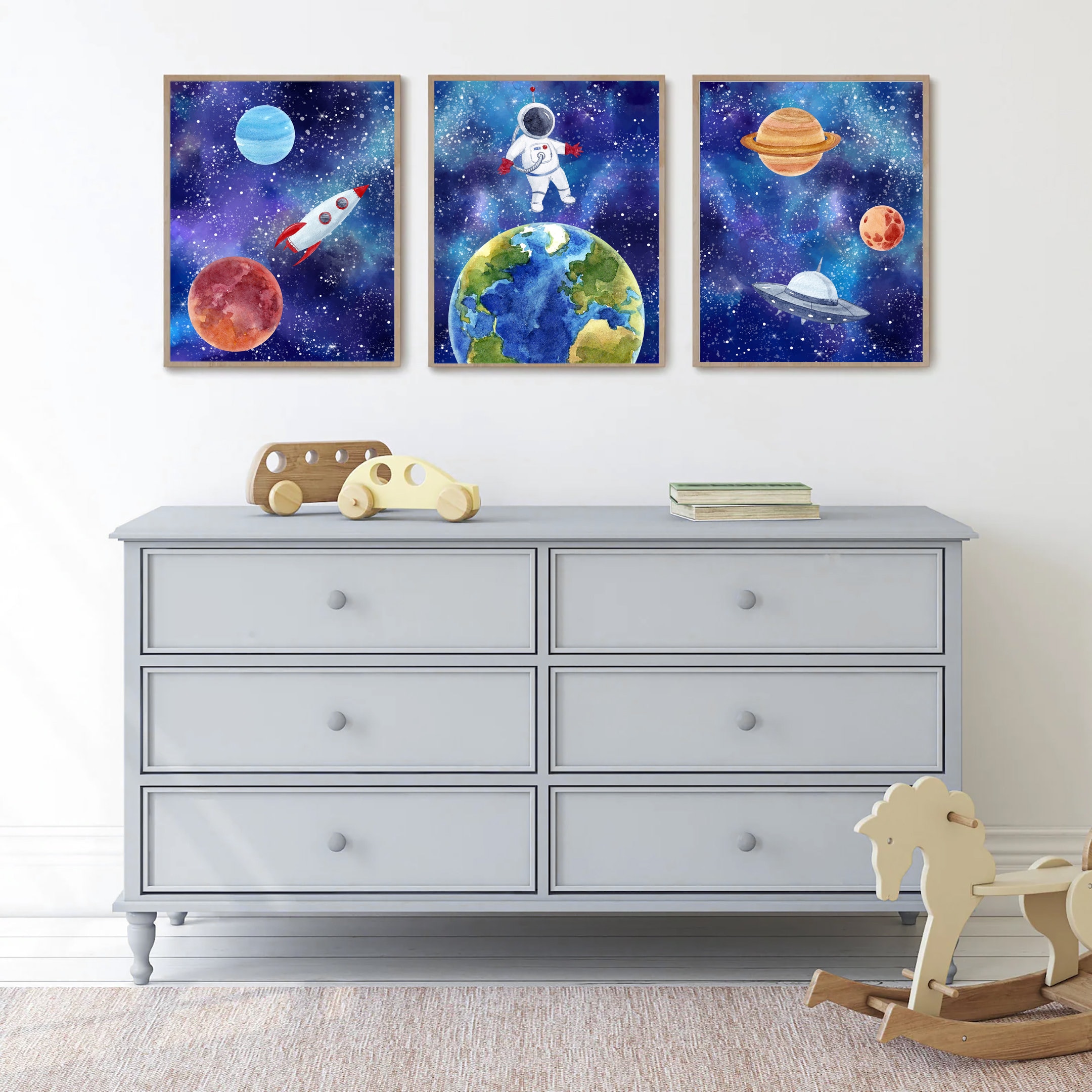 Printable Outer Space Nursery Wall Art Prints: Planets, Rocket ...