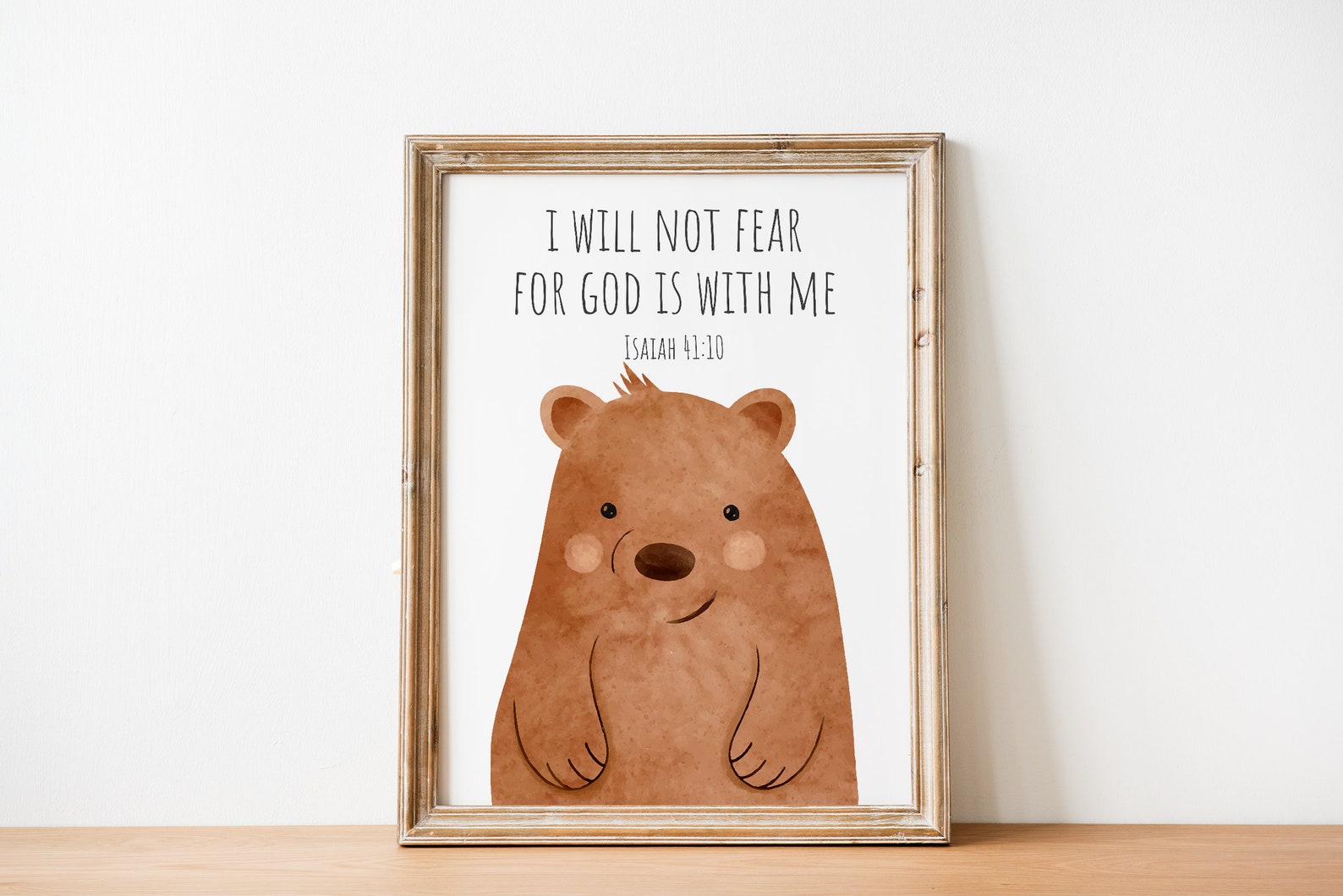 Woodland Animals With Bible Verse Printable Wall Art Digital | Etsy