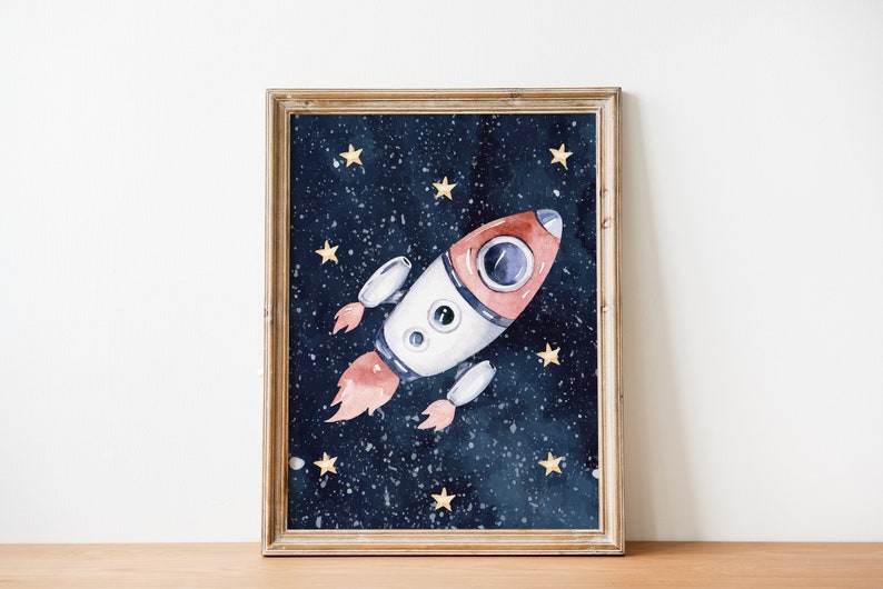 Outer Space Wall Art Set Printable Wall Art Digital Etsy