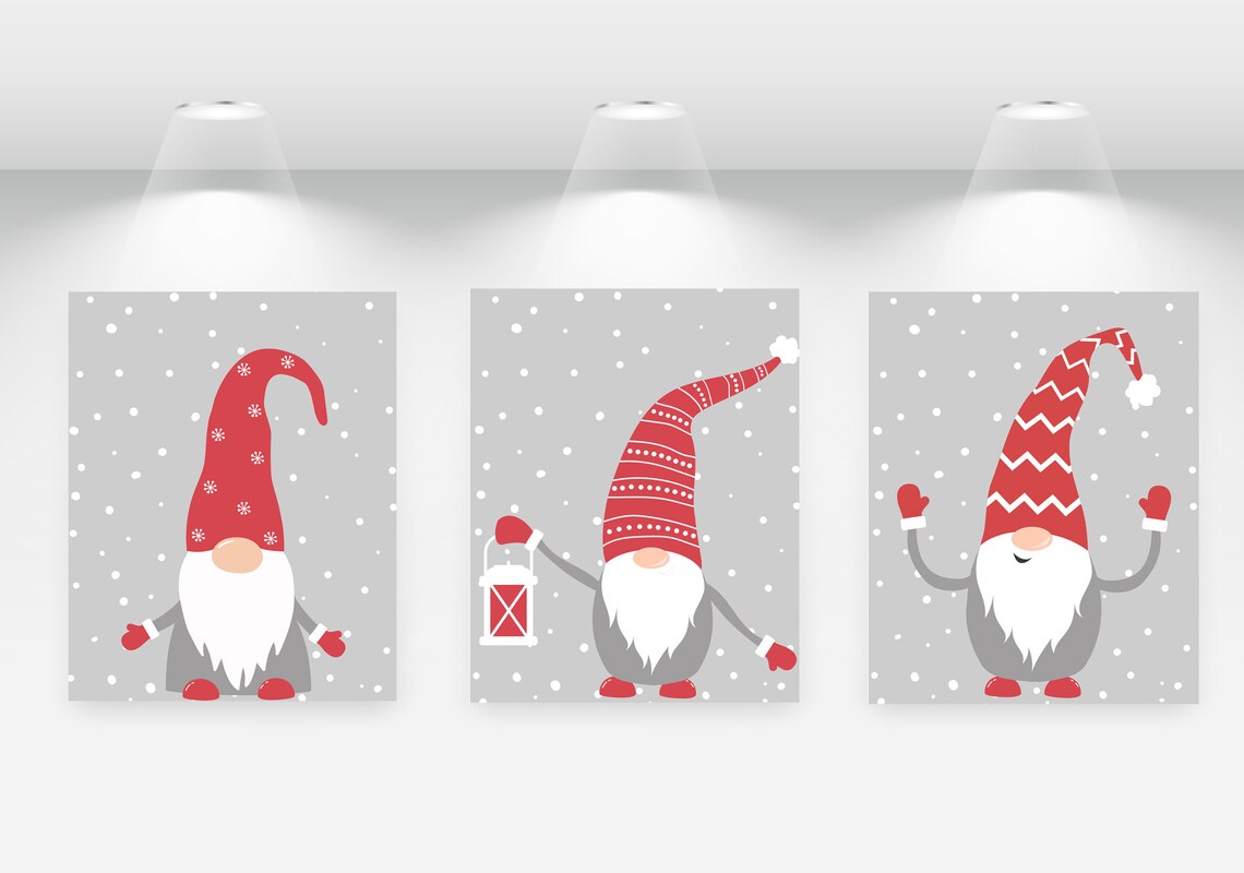 Scandinavian Gnomes Wall Art Printable Wall Art Digital - Etsy