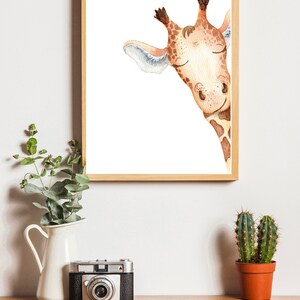 Giraffe Wall Art Printable Set, Digital Download, Set of 3 Giraffe ...