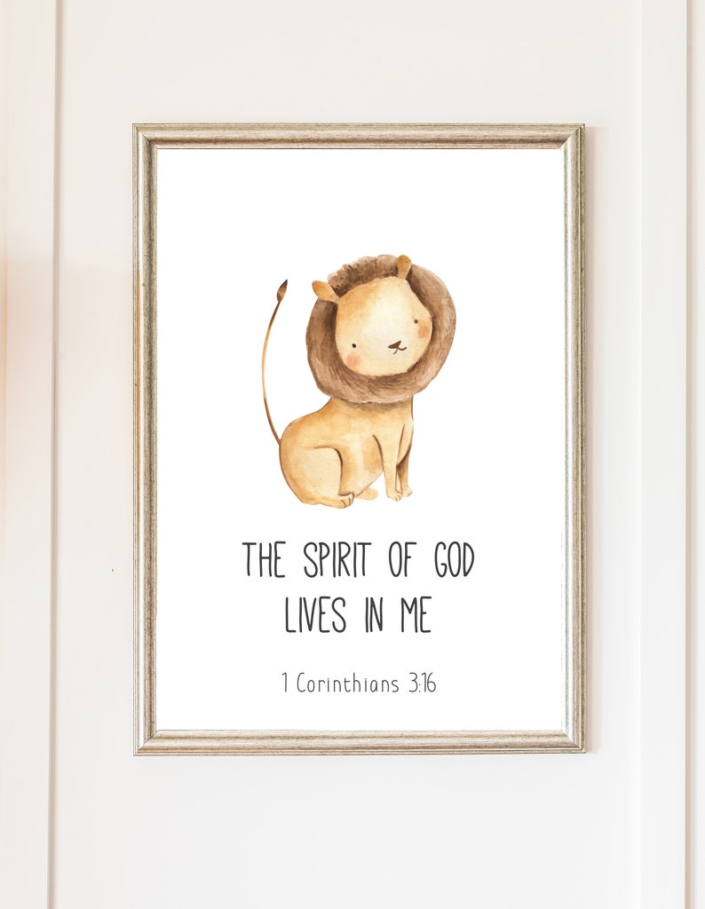 Bible Verse Printable Wall Art for Kids Room Decor Digital | Etsy